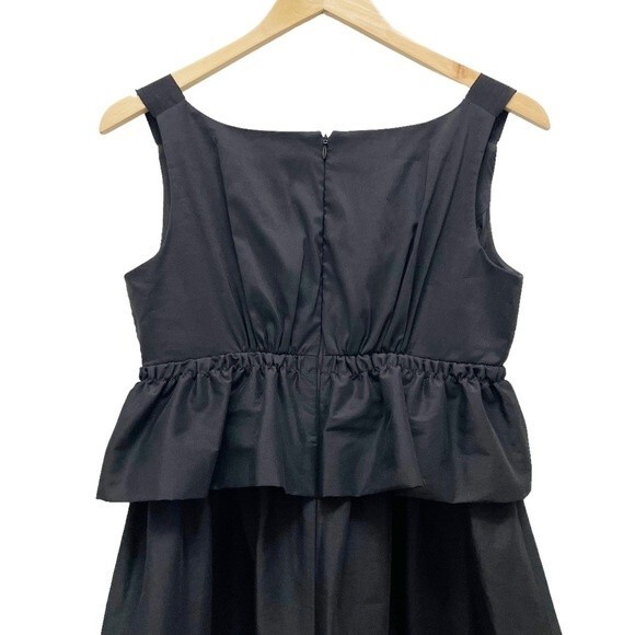 Jill Stuart Dress Women's Size 4 Black Copper Colorblock Peplum Cocktail A-Line - Picture 5 of 10